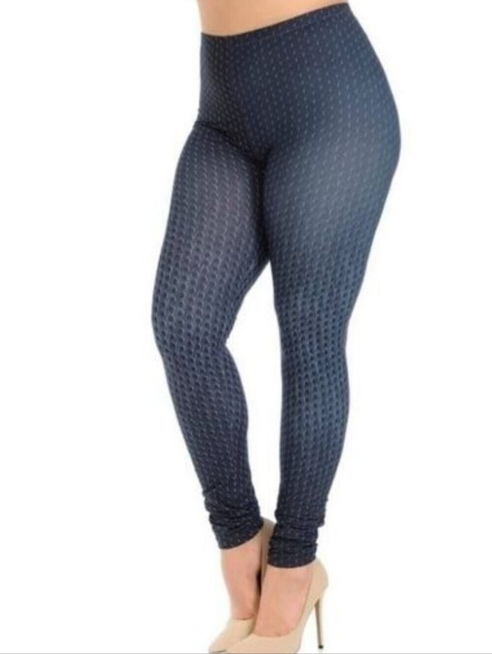 Trïbe Blue Full Length Leggings Size XL NWT